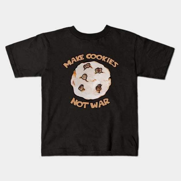 Make cookies not war Kids T-Shirt by bubbsnugg